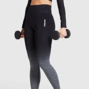 Gymshark Black and Gray Ombre Leggings